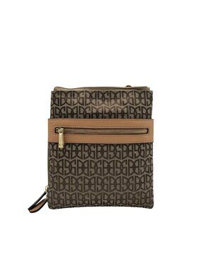 Giani Bernini Khaki Signature Canvas Crossbody Bag